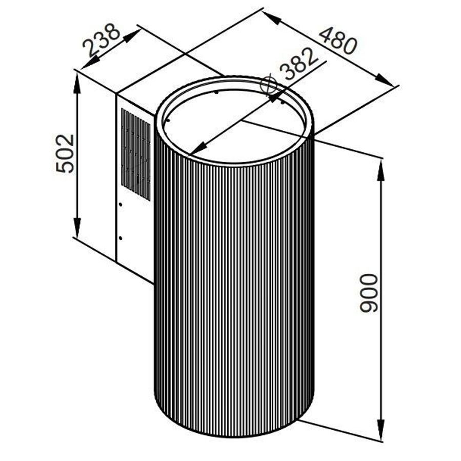 Napa Ciarko Design MONOGRAM CDP3802C crna (670m3/h)