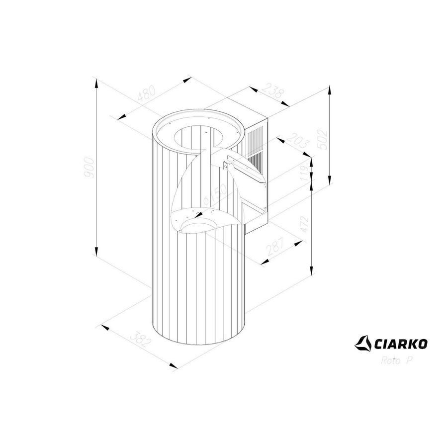 Napa Ciarko Design ROTO CDP3803C crna (670m3/h)