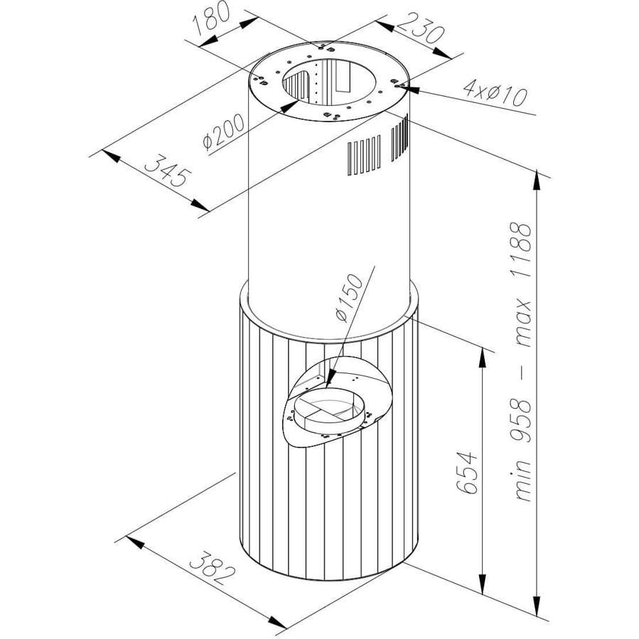 Napa Ciarko Design ROTO W CDW3803GS gold steel (670m3/h)