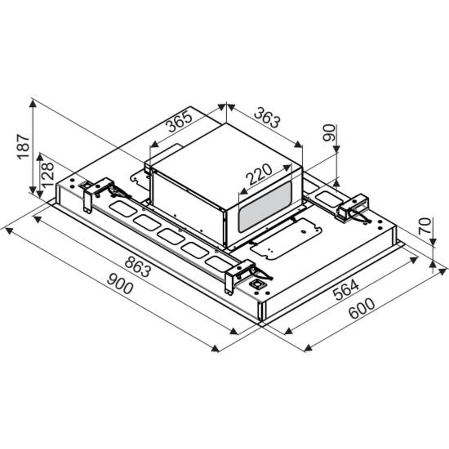 Napa Ciarko Design SU FRAME CDS9002C crna (750m3/h) stropna