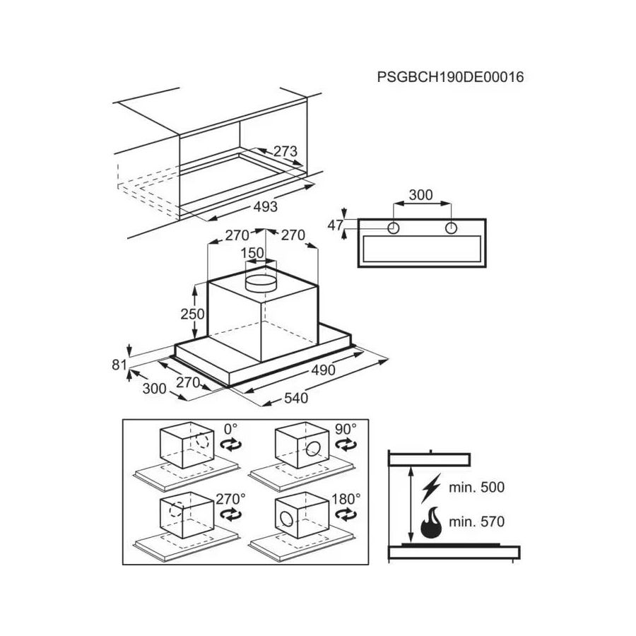 Napa Electrolux KFG726R H2H (700m3/h)