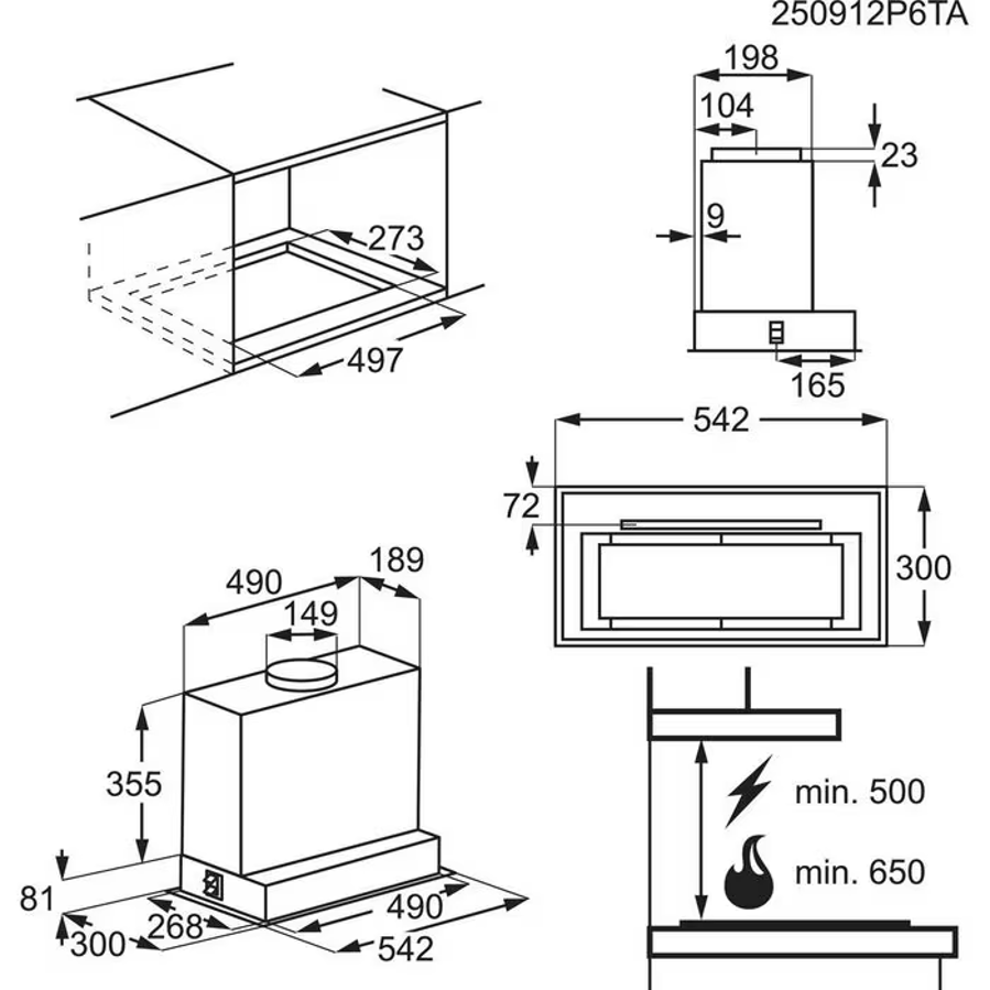 Napa Electrolux LFG815K H2H AutoSense (650m3/h)