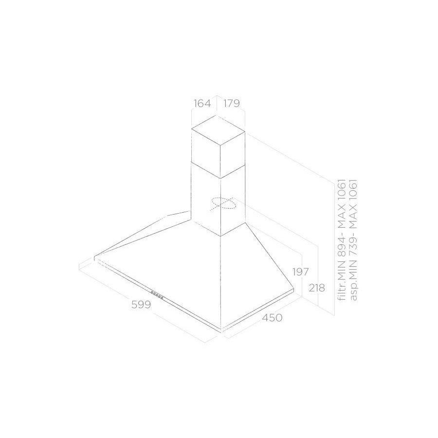 Napa Elica Berlin AN/A/60 - ANTRACIT PRF0123178B