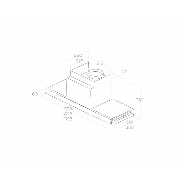 Napa Elica BOX IN PLUS IXGL/A/90 PRF0097796 (645m3/h)