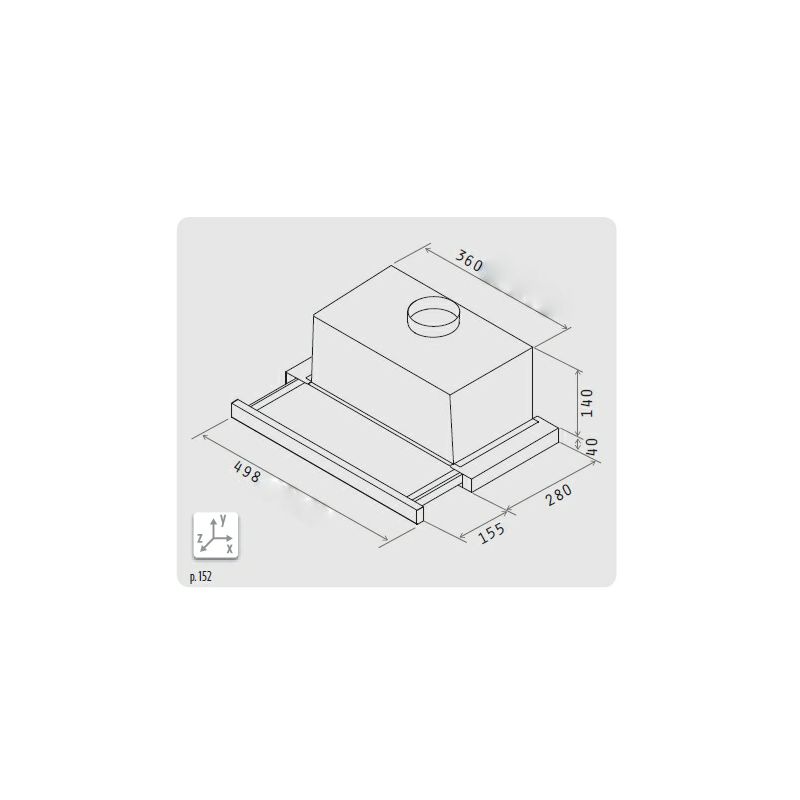 Napa Elica ELITE 14 LUX GRIX/A/50 - za element 50 cm širine PRF0037987B