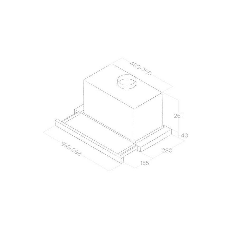 Napa Elica Elite 26 IX/A/90/VT crno staklo PRF0094215B