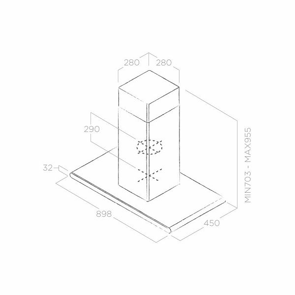 Napa Elica GALAXY ISLAND BLIX/A/90X45 (645m3/h)