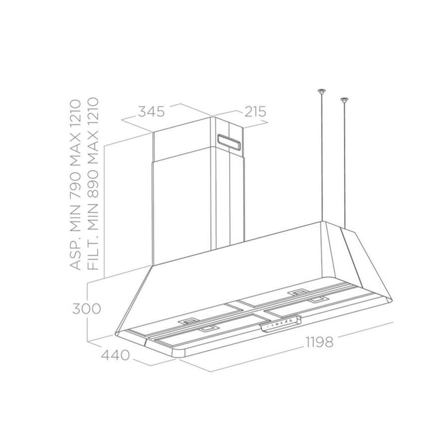 Napa Elica Ikona MAXXI PURE BL MAT/F/120 PRF0171195