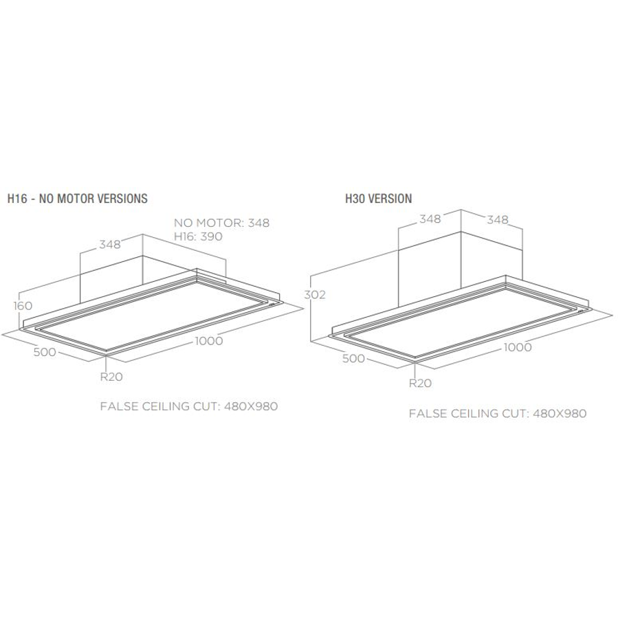 Napa Elica ILLUSION H16 BL MAT/A/100 stropna PRF0172645B