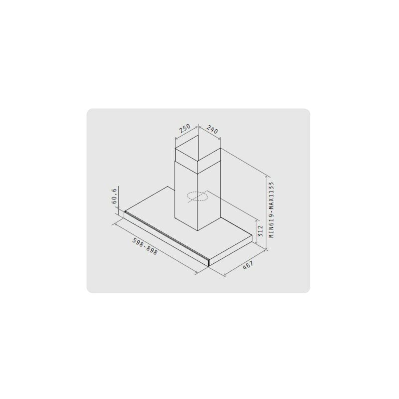 Napa Elica JOY BLIX/A/90 crno staklo