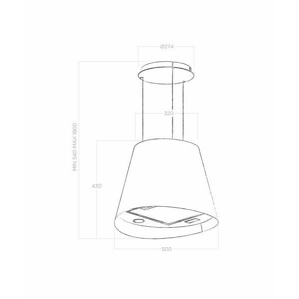 Napa Elica Juno BL/F/50 (600m3/h)