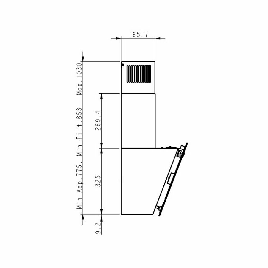 Napa Elica Lixa BL/A/60 (365m3/h) PRF0151308A