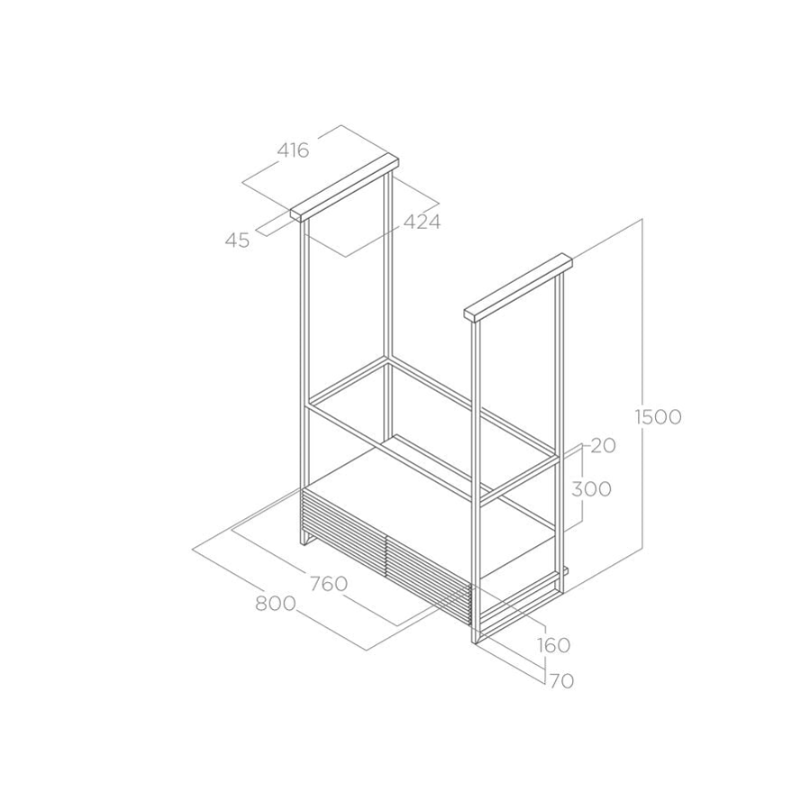 Napa Elica Open Suite Superior BL/F/80 PRF0165965