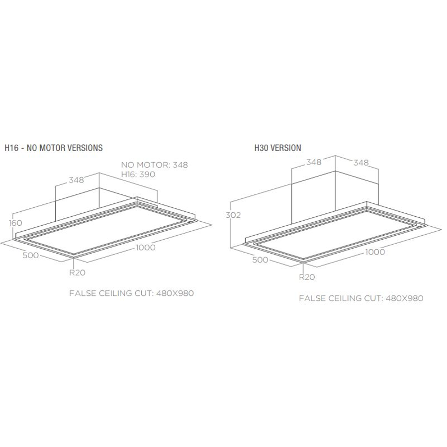 Napa Elica SKYDOME H16 A/100 stropna PRF0147735B