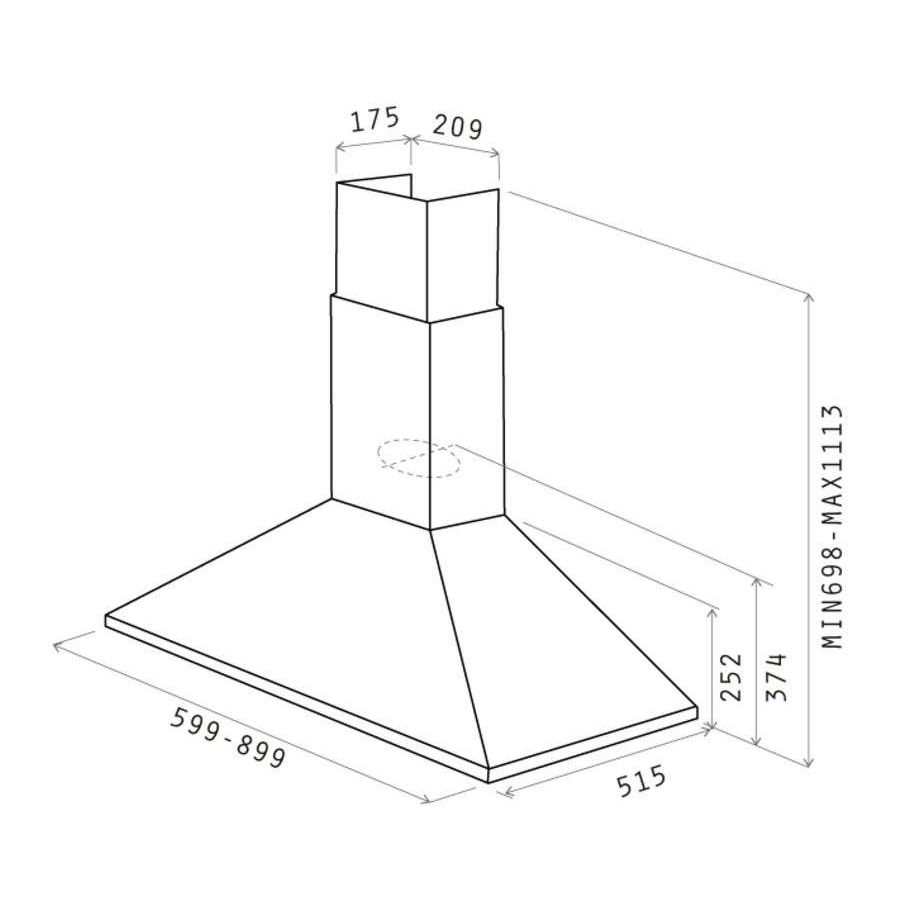 Napa Elica Tamaya Rail ANBR/A/60 antracit PRF0172861
