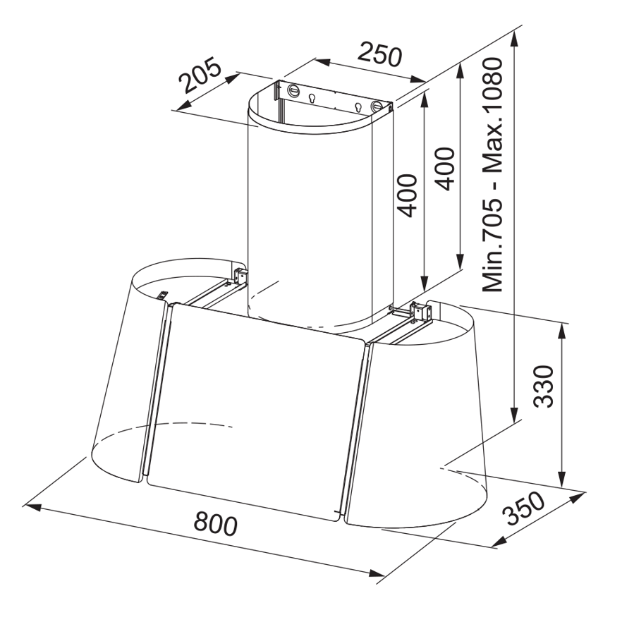 Napa Faber Beat XL Wall BK Matt F80 335.0729.327