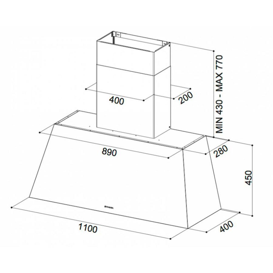 Napa Faber Chloe XL CG Matt A110 321.0506.535