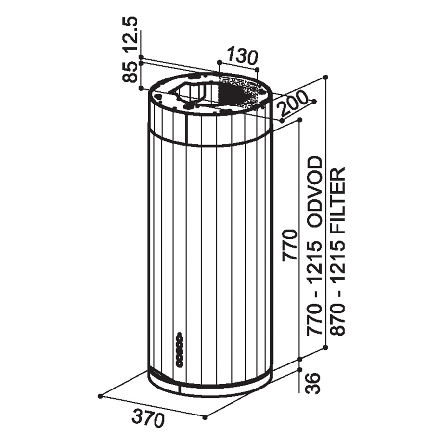 Napa Faber Corinthia Isola EV8+ X/OM A37 stari metal 110.0456.261