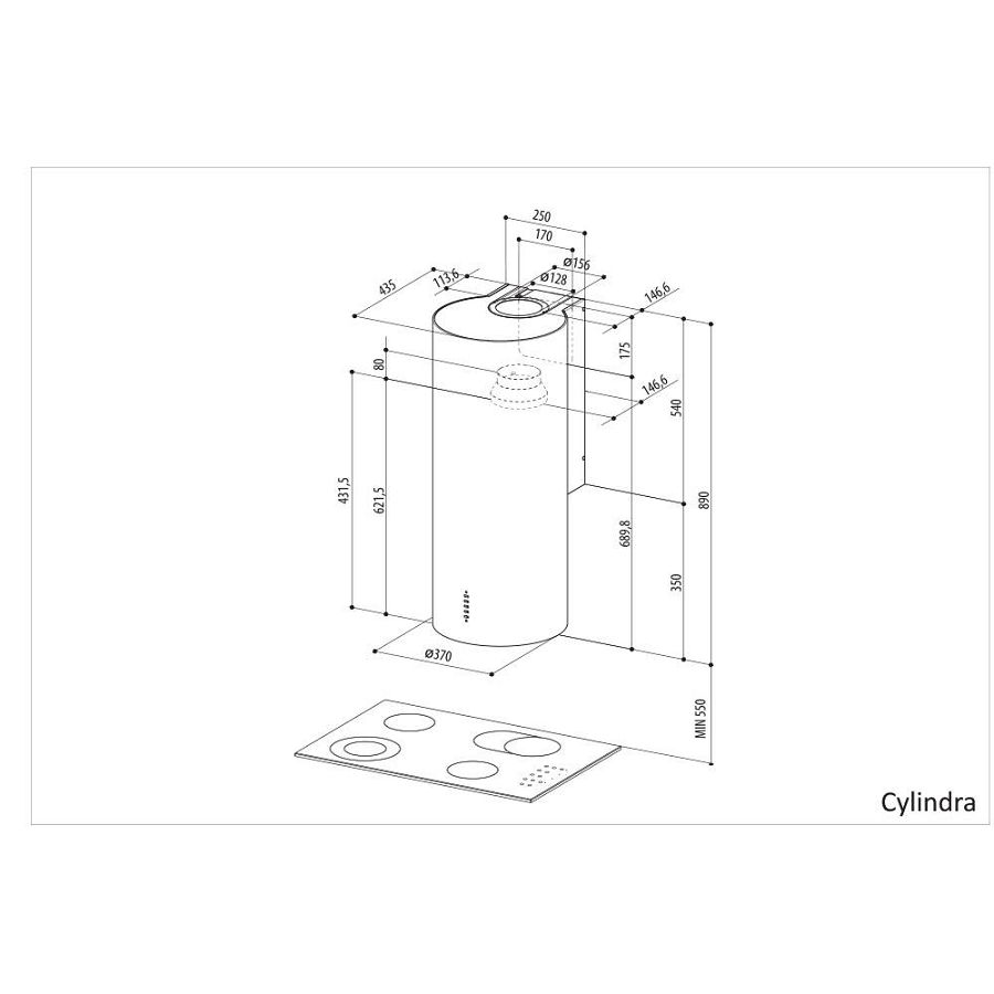 Napa Faber Cylindra Gloss Plus EV8+ WH A37 335.0492.565