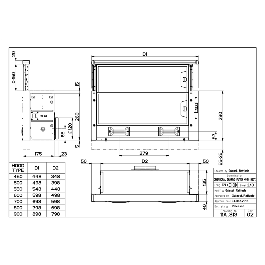 Napa Faber Flexa NG BK A60 (350m3/h) 315.0750.509