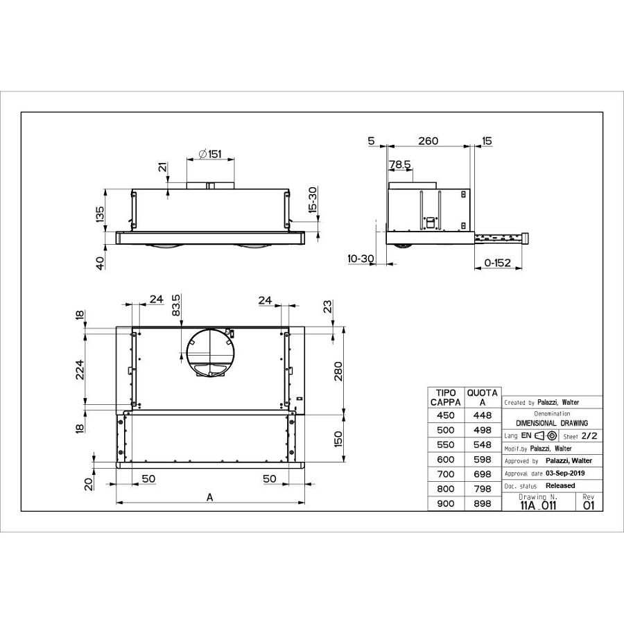 Napa Faber Flexa NG HIP AM/X A60 (420m3/h) 315.0635.133