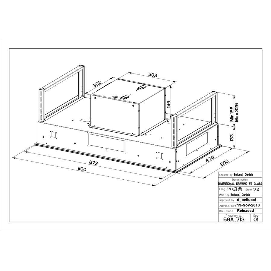 Napa Faber Heaven Glass 2.0 WH KL A90 350.0621.946