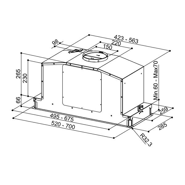 Napa Faber In-Light EV8+ X A52 (635m3/h)