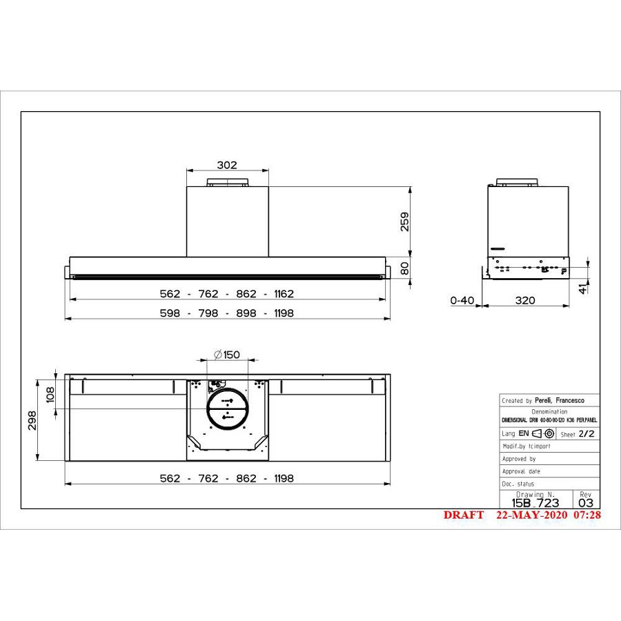 Napa Faber In-Nova Touch X/BK A60 305.0611.152