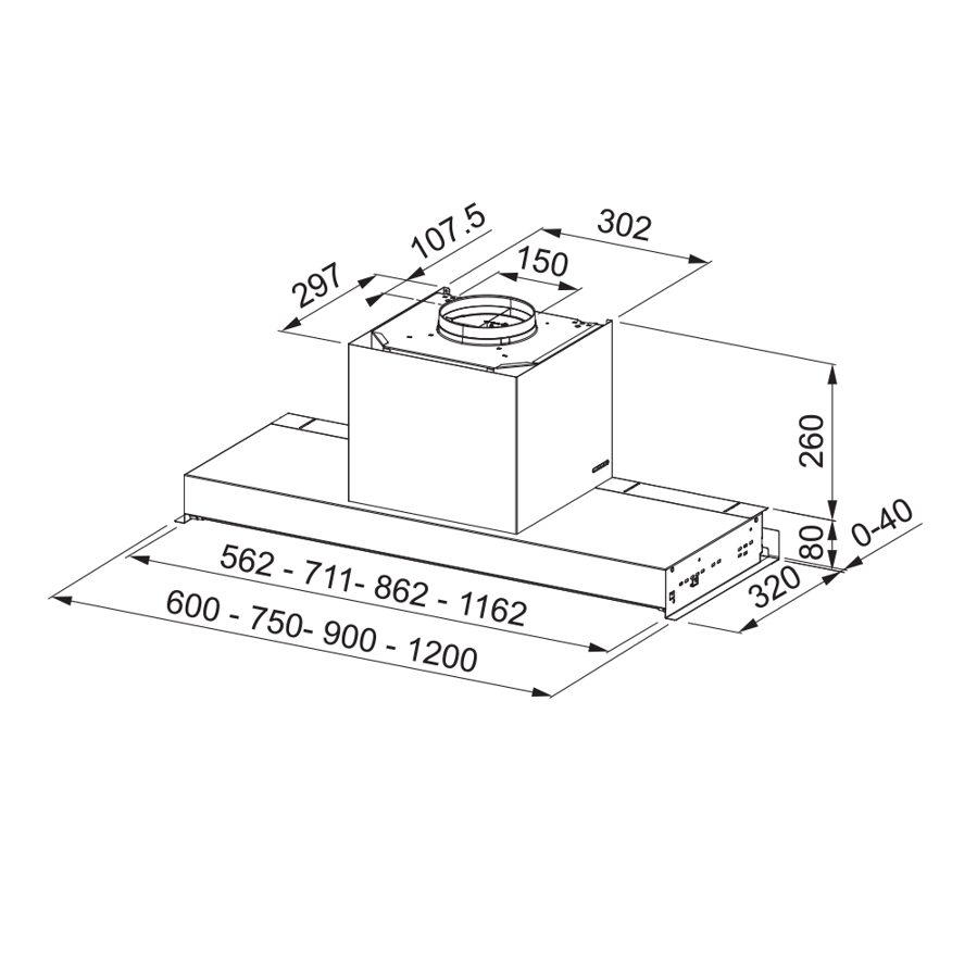 Napa Faber In-Nova Zero Drip Plus X A60 305.0730.780
