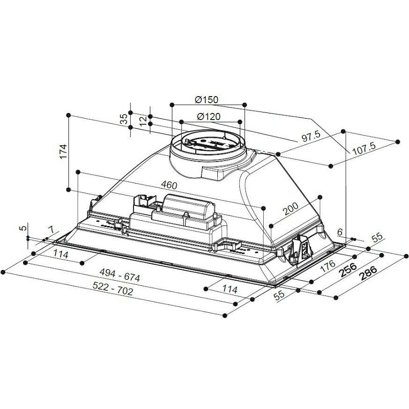 Napa Faber Inka Smart HC LED X A70 (390m3/h) 305.0599.308