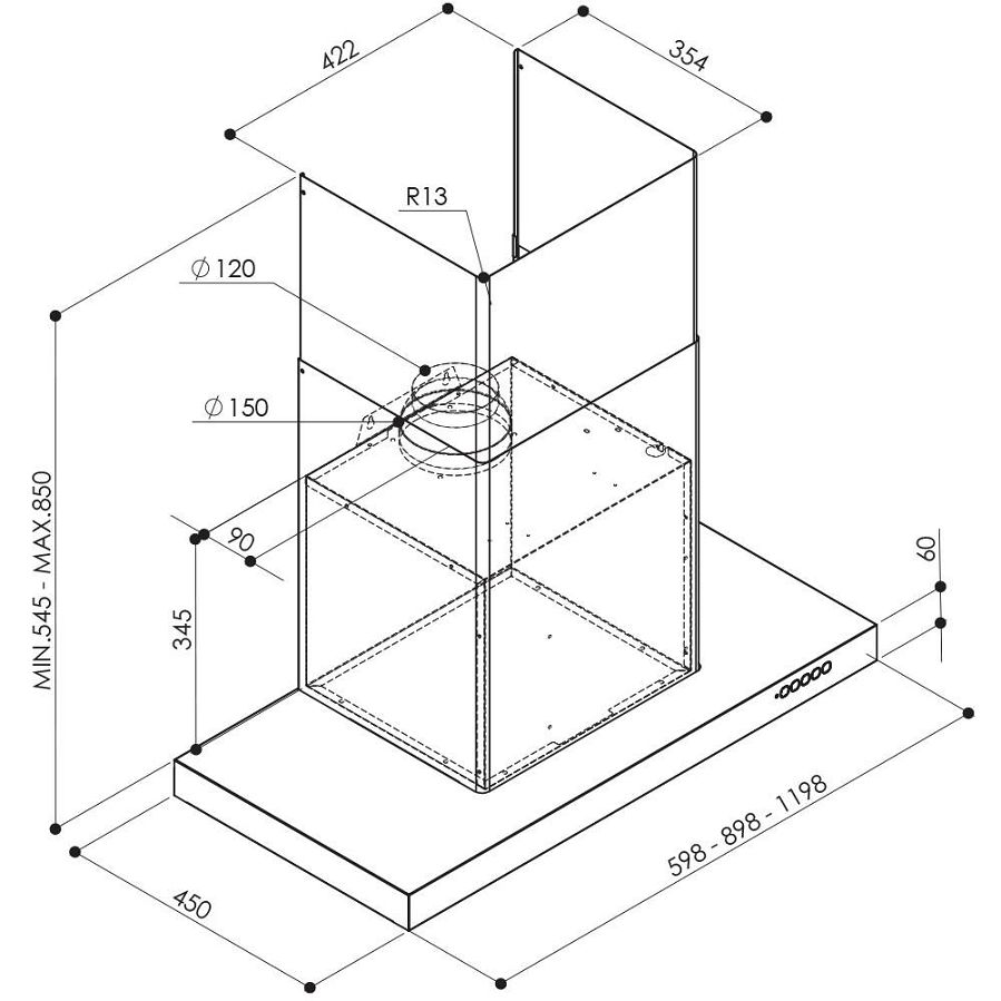 Napa Faber Luft X A60 325.0482.910