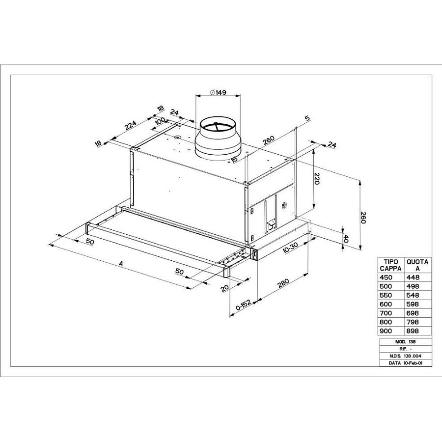 Napa Faber Maxima NG Eco EV8 AM/X A90 (640m3/h) 315.0635.143