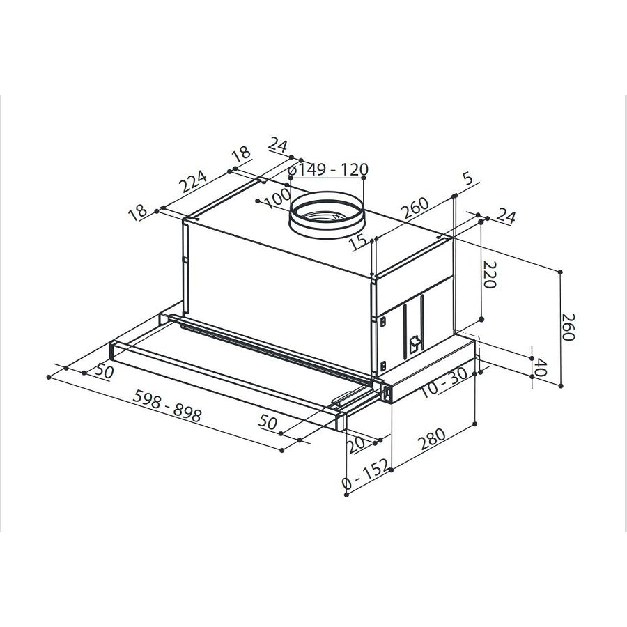 Napa Faber Maxima NG Touch EV8 LED X A60 (730m3/h) 315.0635.146