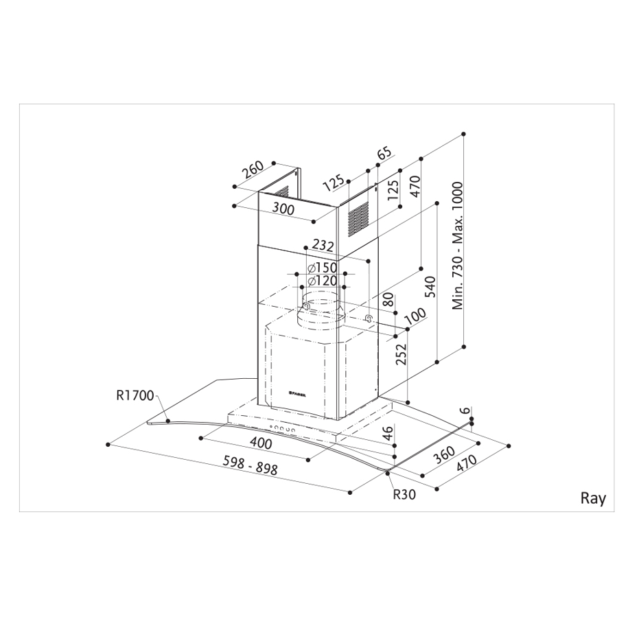 Napa Faber Ray SRM LED X/V NS A60 325.0617.020