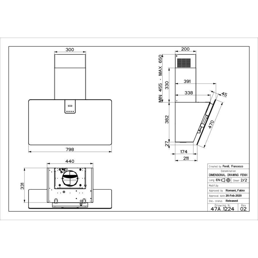Napa Faber Soft Edge Bianco Kos A80 (770m3/h) 330.0597.528