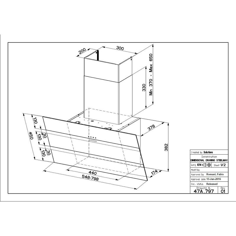 Napa Faber Steelmax EV8 LED BK/X A80