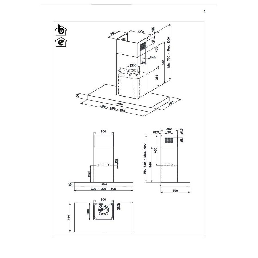 Napa Faber Stilo Comfort BK Matt A60 (690m3/h) 325.0618.791