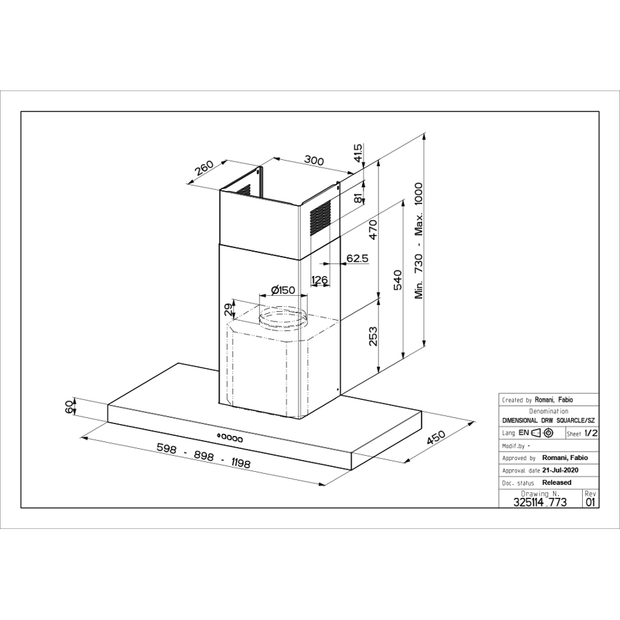 Napa Faber Stilo Comfort X A90 325.0615.636