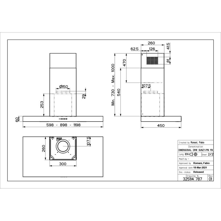 Napa Faber Stilo Smart X A60 325.0615.633