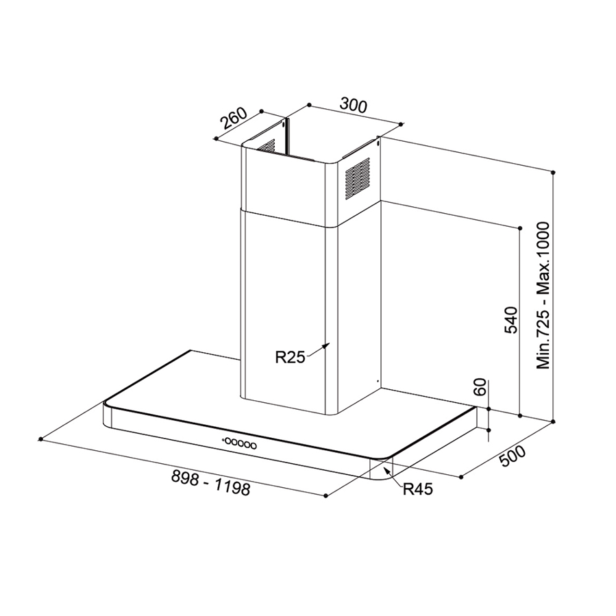 Napa Faber T-Light EV8+ WH Matt A90 110.0456.269