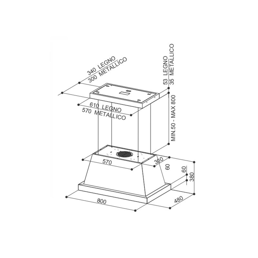 Napa Faber Thea Isola EV8 DG Matt F80 SC 321.0517.782