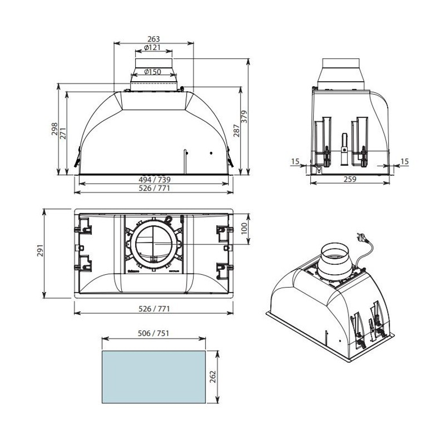 Napa Falmec GRUPPO INCASSO 70 black