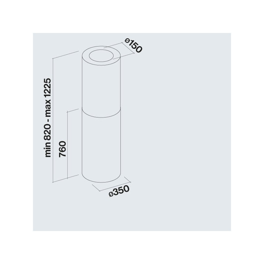 Napa Falmec Polar Evo 35 Isola Black (800 m3/h)
