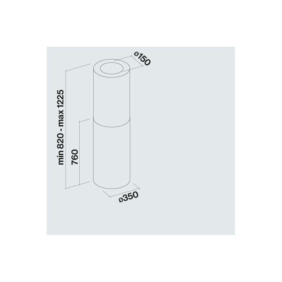 Napa Falmec Polar X Inox otočna (800 m3/h)