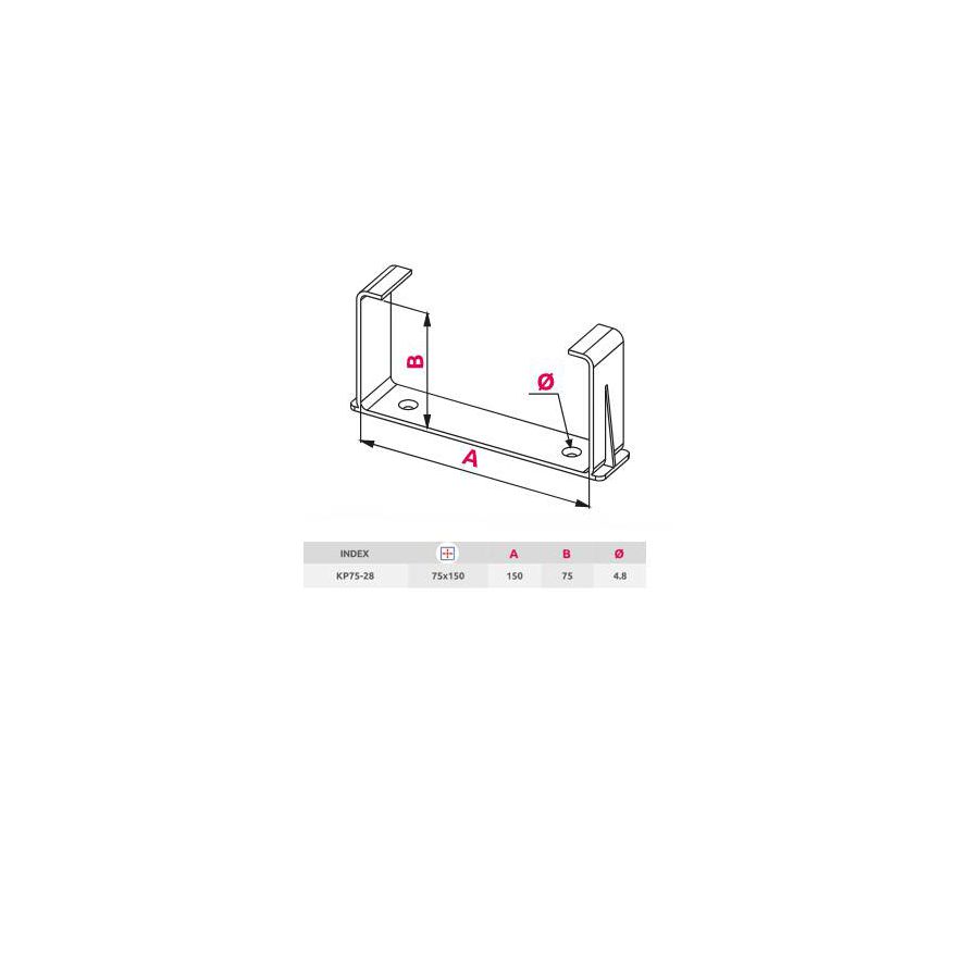 Nosač kanala Awenta KP75-28 75x150mm