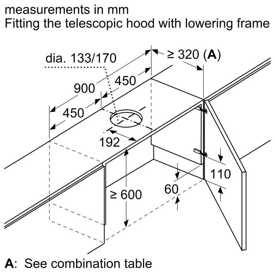 Okvir za skrivenu ugradnju Bosch DSZ4960 za DFS097K51