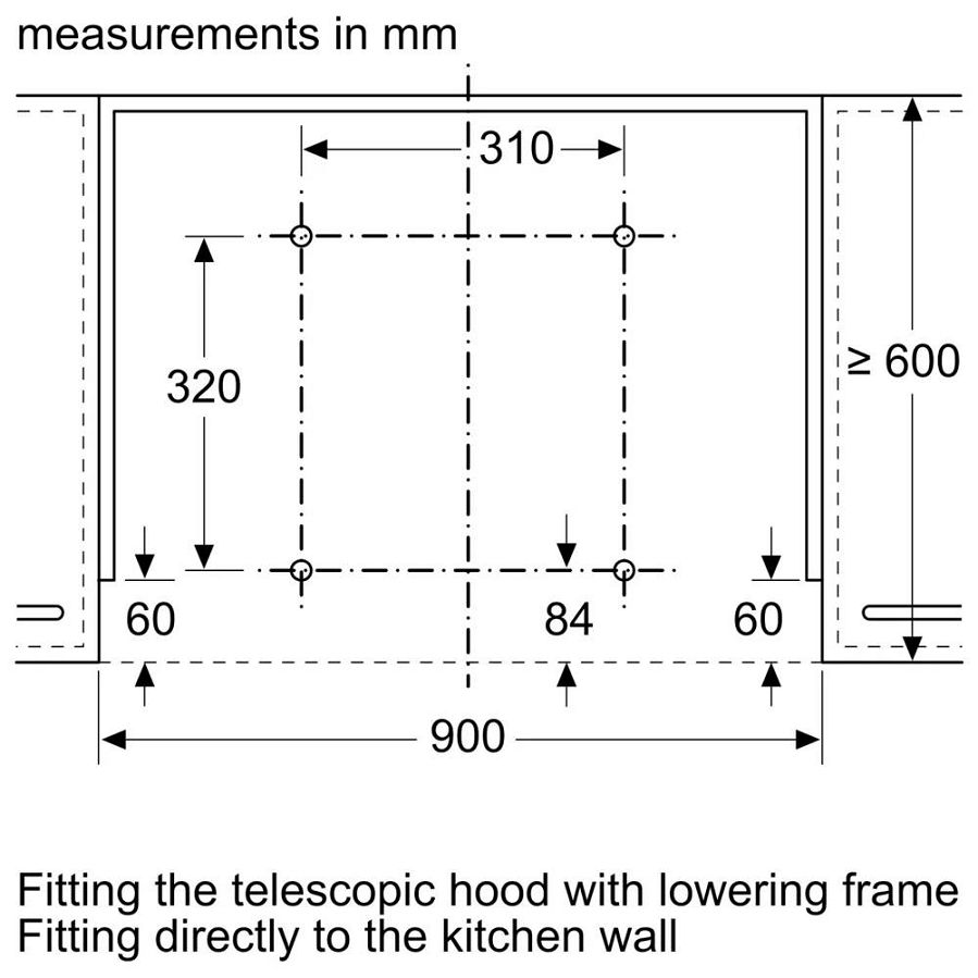 Okvir za skrivenu ugradnju Bosch DSZ4960 za DFS097K51
