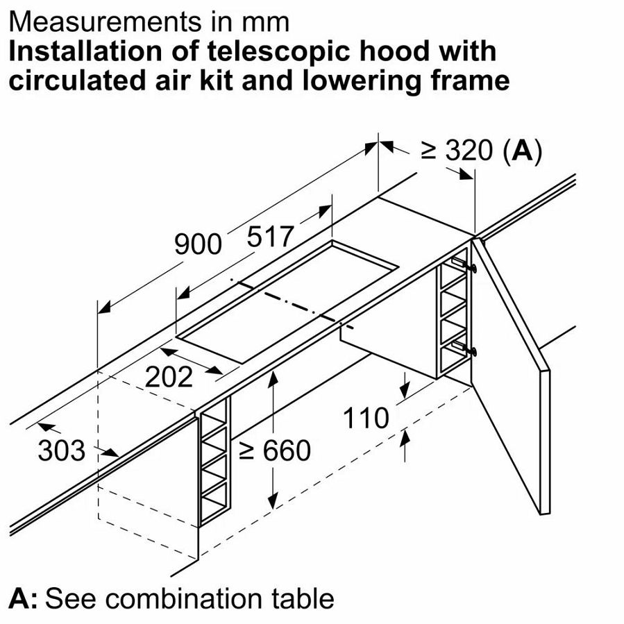 Okvir za skrivenu ugradnju Bosch DSZ4960 za DFS097K51