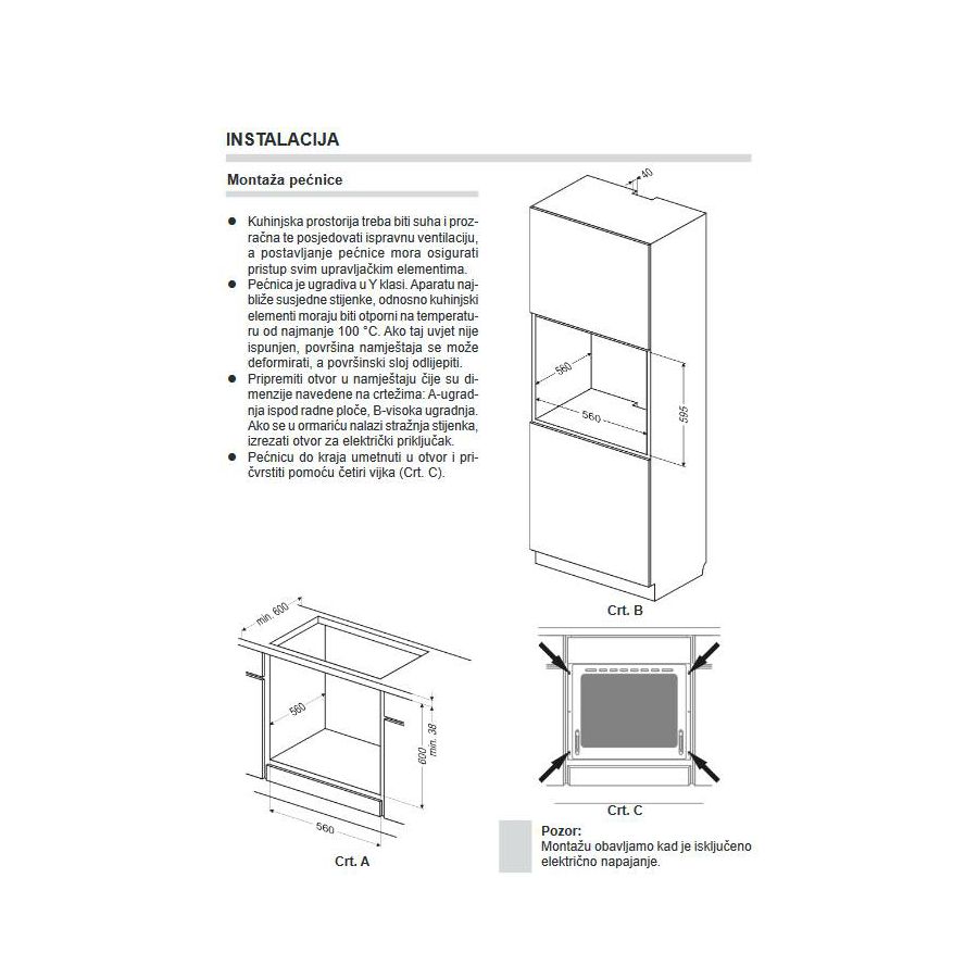 Pećnica Amica BOC 4510