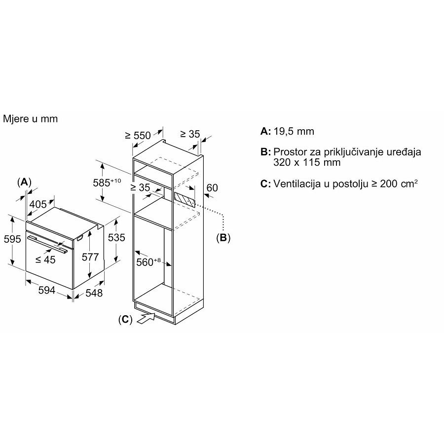 Pećnica s mikrovalnom Bosch HMG778NB1